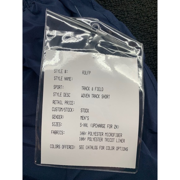 Alleson Athletic Men's Woven Track Field Shorts Navy Blue Size M - Picture 5 of 6